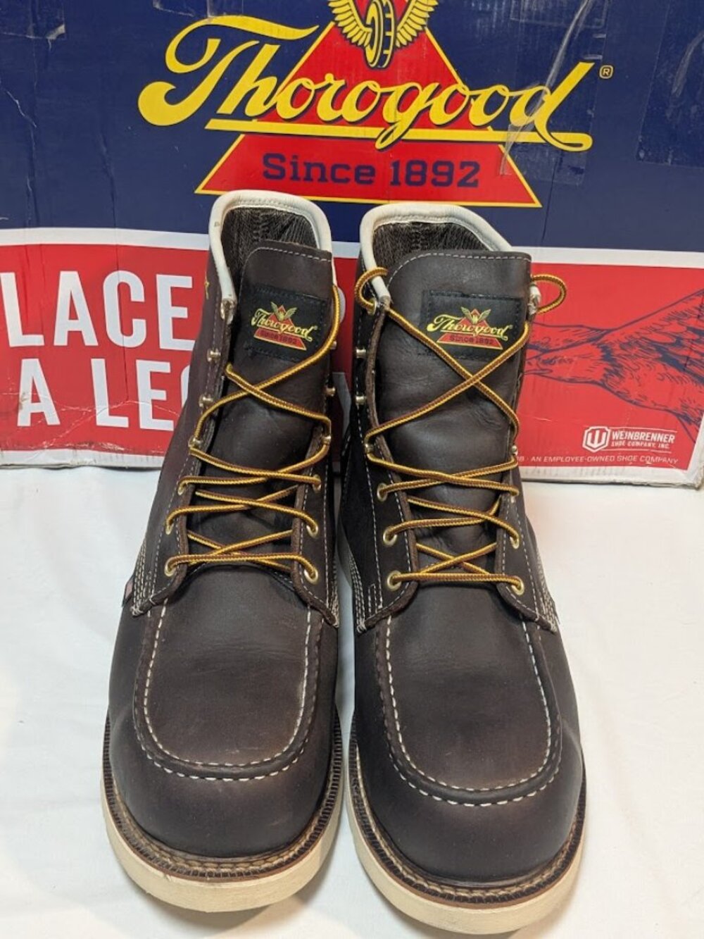 THOROGOOD 804-3600 MENS 14EE-1957 Series Waterproof Safety Toe Moc Toe WEDGE